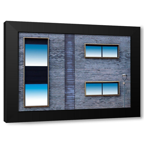 Windows I Black Modern Wood Framed Art Print with Double Matting by Arro