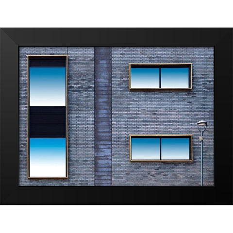 Windows I Black Modern Wood Framed Art Print by Arro