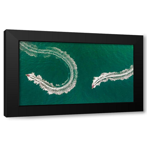 Sea Snake Black Modern Wood Framed Art Print by Kiwan, Jamal
