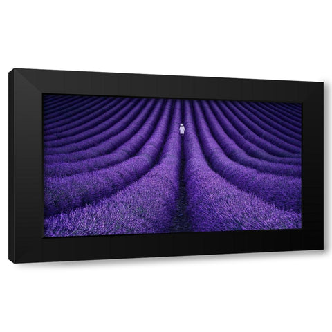 She Black Modern Wood Framed Art Print by De Haro, Lluis