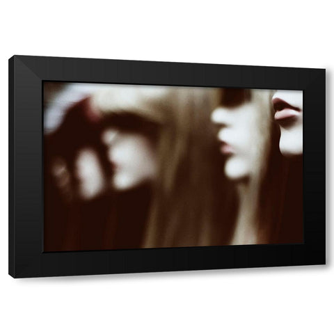 Ex-Loves Black Modern Wood Framed Art Print by Kokdemir, Dogan