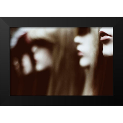 Ex-Loves Black Modern Wood Framed Art Print by Kokdemir, Dogan