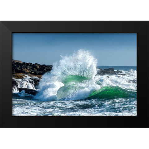 Seascape 3 Black Modern Wood Framed Art Print by Rothstein, David