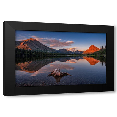 Delightful Dawn Black Modern Wood Framed Art Print with Double Matting by Jacobs, Lydia