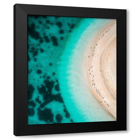 Hot Summer Black Modern Wood Framed Art Print with Double Matting by Alnomas, Faisal