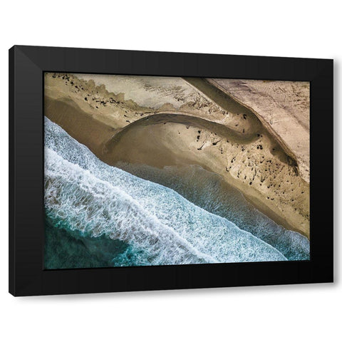 Big Sur Aerial Black Modern Wood Framed Art Print by Darby, Rob