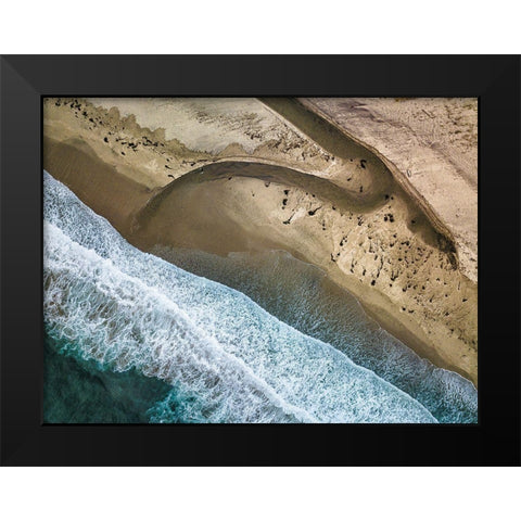 Big Sur Aerial Black Modern Wood Framed Art Print by Darby, Rob