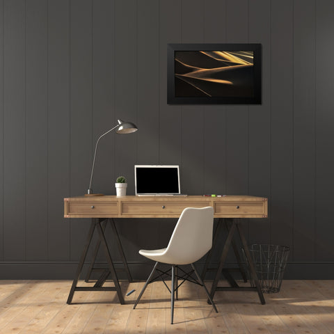 Light Caress Black Modern Wood Framed Art Print by Mehrafshar EFIAP, Babak