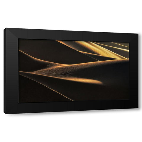 Light Caress Black Modern Wood Framed Art Print with Double Matting by Mehrafshar EFIAP, Babak