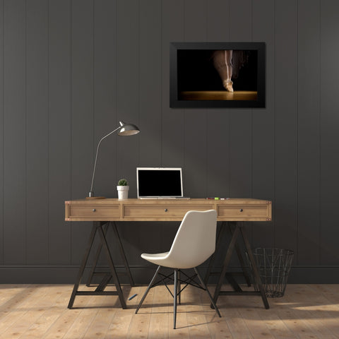 Spin Black Modern Wood Framed Art Print by Ashton-Jones, Howard