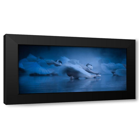 Dont Shoot Black Modern Wood Framed Art Print with Double Matting by Van Den, Peet