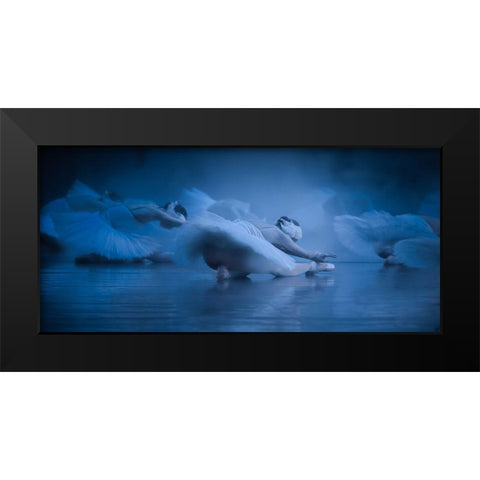 Dont Shoot Black Modern Wood Framed Art Print by Van Den, Peet