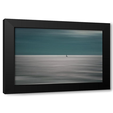 Going For The Horizon Black Modern Wood Framed Art Print by De Laat, Bernardine