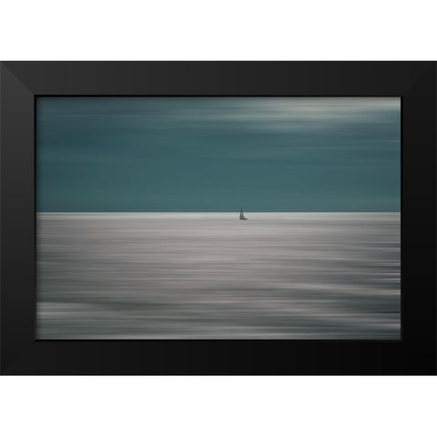 Going For The Horizon Black Modern Wood Framed Art Print by De Laat, Bernardine