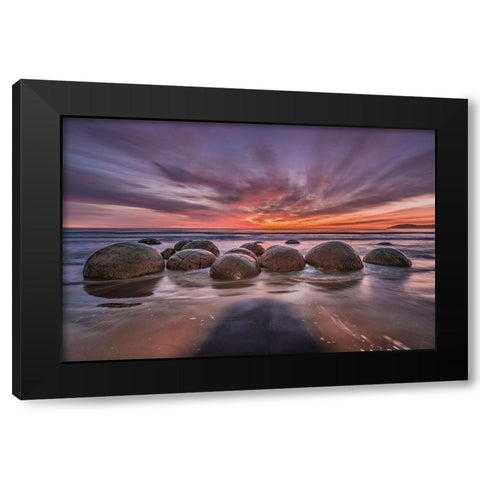 The Barrier Black Modern Wood Framed Art Print by Agazzi, Andreas