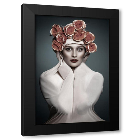 Eli Black Modern Wood Framed Art Print by Baziar, Mehdi