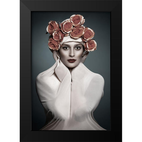 Eli Black Modern Wood Framed Art Print by Baziar, Mehdi