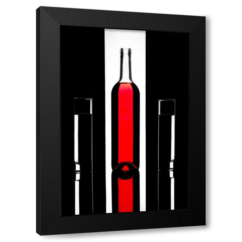 Untitled Black Modern Wood Framed Art Print with Double Matting by Clough, Stephen