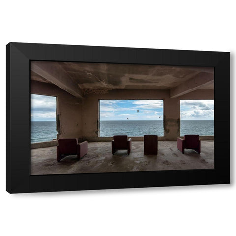 Cinema Black Modern Wood Framed Art Print with Double Matting by Dong Hee, Han