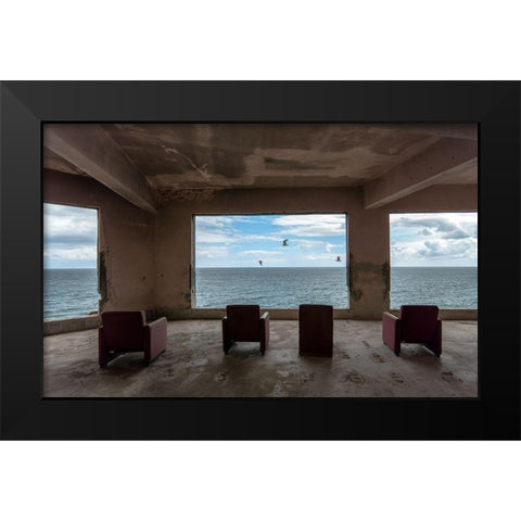 Cinema Black Modern Wood Framed Art Print by Dong Hee, Han