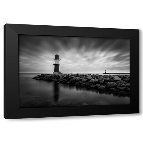 The Twins Black Modern Wood Framed Art Print by Schonberg, Alexander