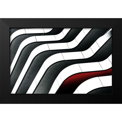 6 Floors Black Modern Wood Framed Art Print by Hawerkamp, Hans-Wolfgang