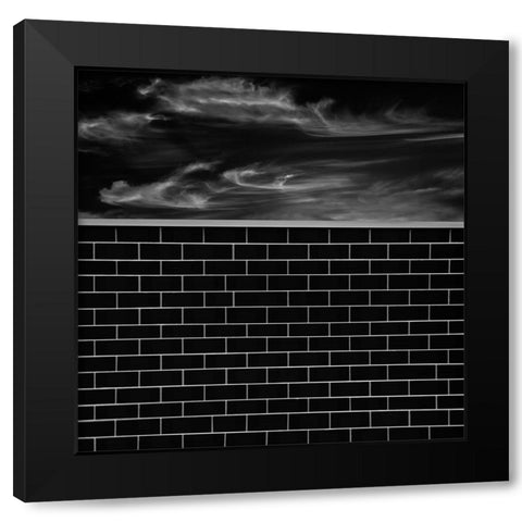 Brick Wall Black Modern Wood Framed Art Print by Claes, Gilbert