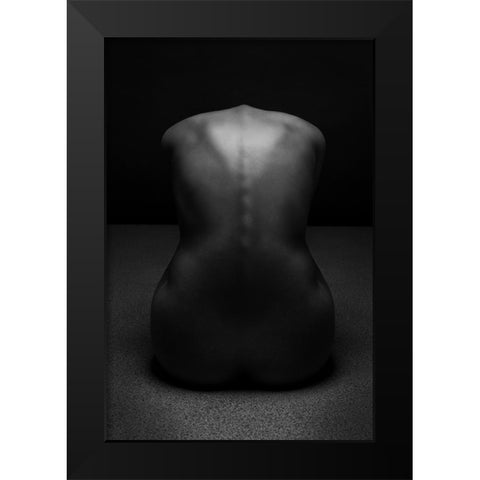 Bodyscape Black Modern Wood Framed Art Print by Belovodchenko, Anton