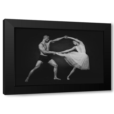 Dance Duet (1) Black Modern Wood Framed Art Print by Yang, James