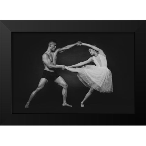 Dance Duet (1) Black Modern Wood Framed Art Print by Yang, James