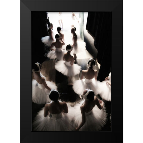 Now Black Modern Wood Framed Art Print by Yoshida, Hajime