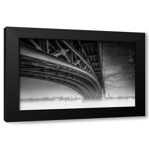 Theodor Heuss Braandfrac14;Cke Black Modern Wood Framed Art Print with Double Matting by Moberg Steffensen, Ole