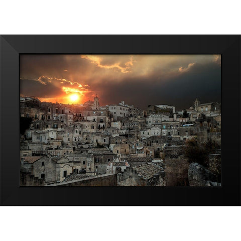 Untitled Black Modern Wood Framed Art Print by Stoduto, Michele