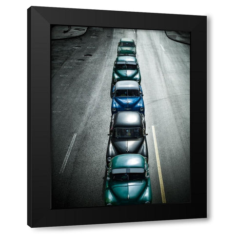 Vintage Cars,Havana Fantasy Black Modern Wood Framed Art Print by Yosifov, Svetlin