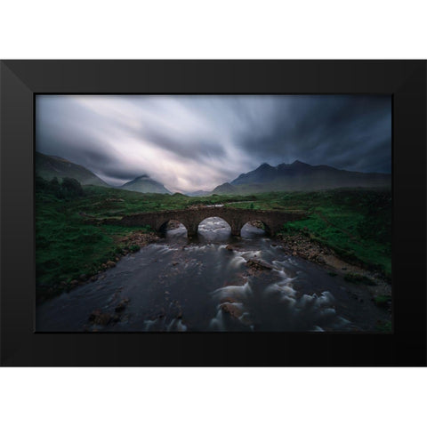 Sligachan Storm. Black Modern Wood Framed Art Print by Pablo De, Juan