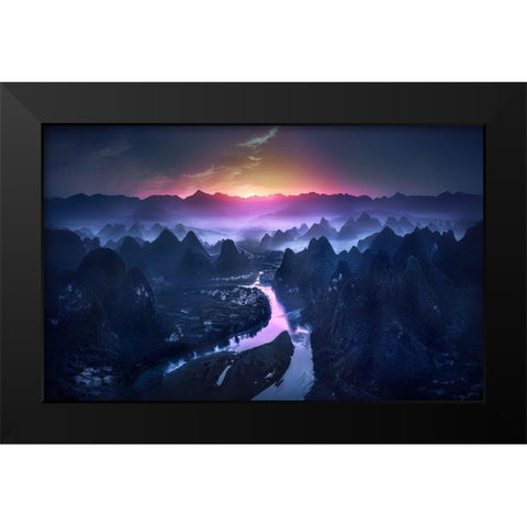 The Earth Awakening Black Modern Wood Framed Art Print by M. Garcia, Jesus