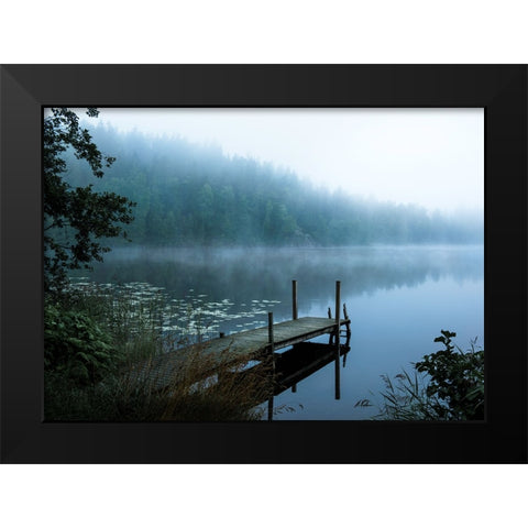 Moody morning Black Modern Wood Framed Art Print by Lindsten, Christian