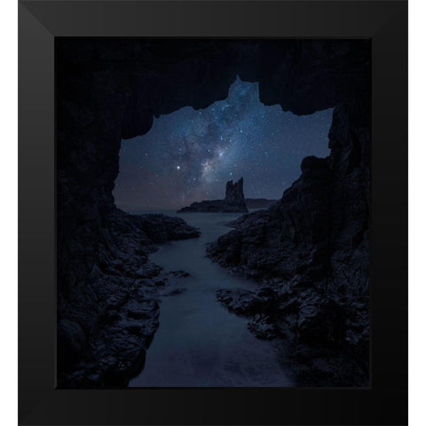Cathedral Rock Black Modern Wood Framed Art Print by Zhu, Jingshu
