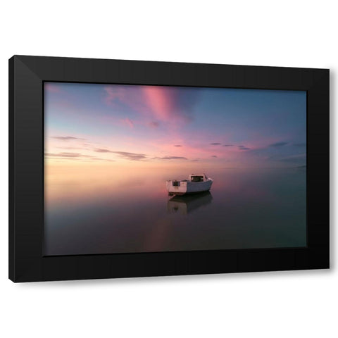Tarragona Delta Del Ebre Alone Black Modern Wood Framed Art Print with Double Matting by joanaduenas