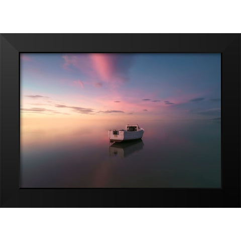 Tarragona Delta Del Ebre Alone Black Modern Wood Framed Art Print by joanaduenas