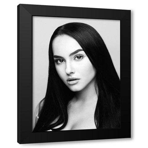 Bianka Black Modern Wood Framed Art Print with Double Matting by Krystynek Mqep, Martin