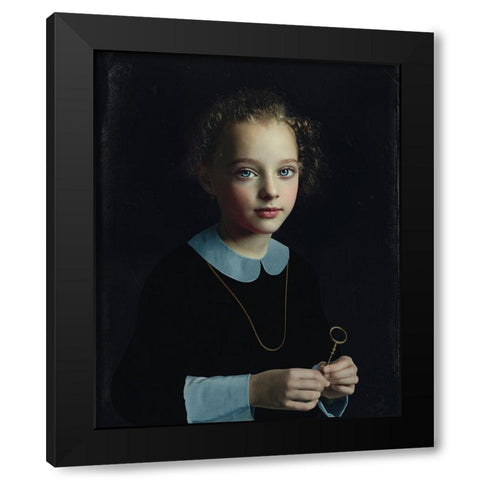 Secret Room Black Modern Wood Framed Art Print by Melik-Nubarova, Svetlana