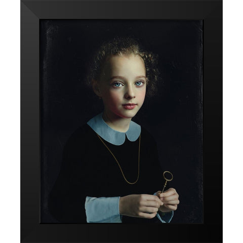 Secret Room Black Modern Wood Framed Art Print by Melik-Nubarova, Svetlana