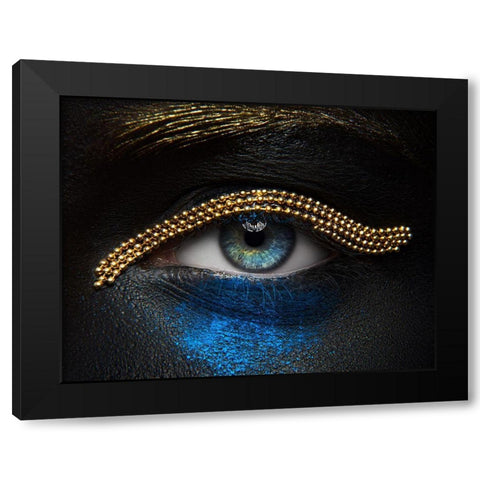Macro Beauty Black Modern Wood Framed Art Print with Double Matting by Malikov, Alex