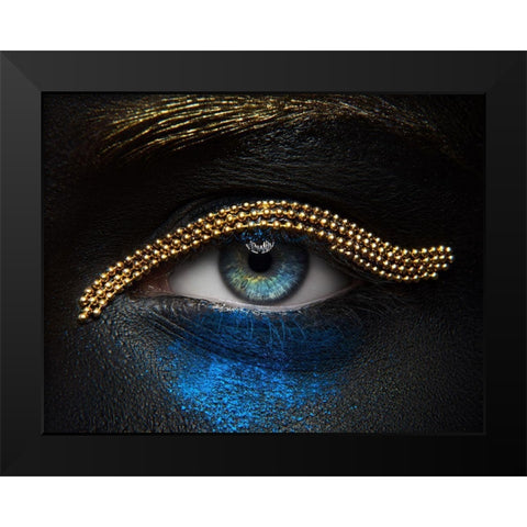 Macro Beauty Black Modern Wood Framed Art Print by Malikov, Alex