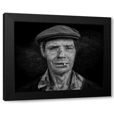 A Face! A Life Story! #4 Black Modern Wood Framed Art Print with Double Matting by Ribeiro, Rui