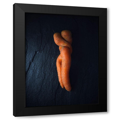 Organic Love Story Black Modern Wood Framed Art Print with Double Matting by Karina, Aleksandrova