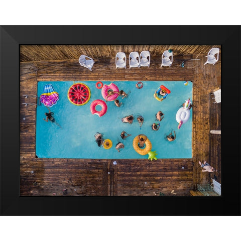 Hymn For The Weekend Black Modern Wood Framed Art Print by Adar, Or