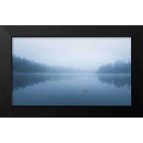 Ripple In The Water Black Modern Wood Framed Art Print by Lindsten, Christian