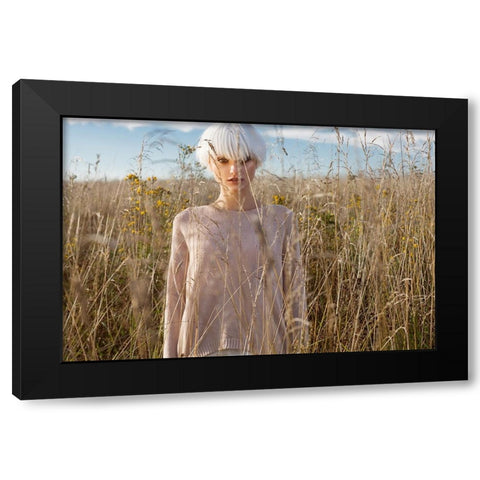 Eugene Black Modern Wood Framed Art Print with Double Matting by Silaevk